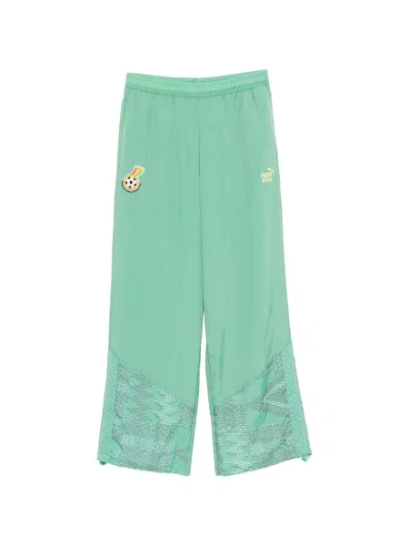 Pantaloni Puma alergare cu autograf verde