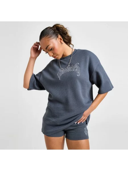 Hoodrich T-Shirt Stellar Waffle Oversized szara