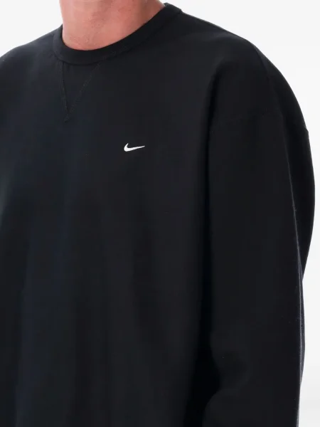 Pulover Nike cu decolteu rotund lung de catifea cord negru