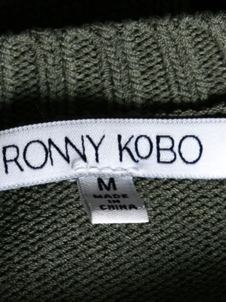 Pletena odgovarati haljina Ronny Kobo s vezicama zelena