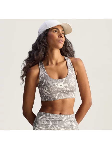 Adidas by Stella McCartney Biustonosz sportowy Power Impact Kolorowy szary