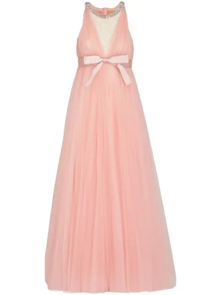 Rochie maxi Giambattista Valli din tul lungă de costum roz