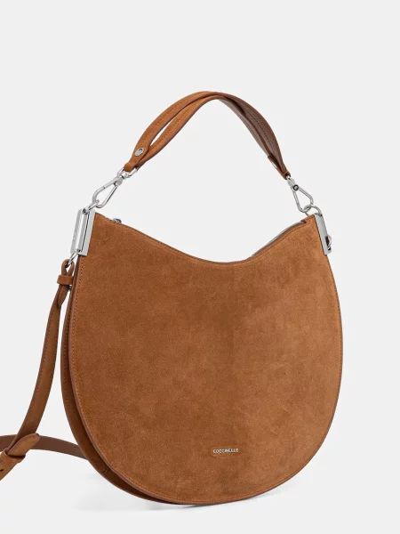 Замшевая сумка Coccinelle коричневая