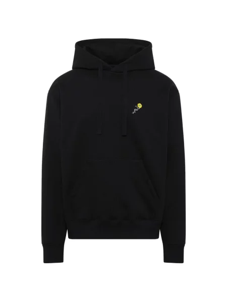 Hanorac cu glugă Vowels cu model floral negru