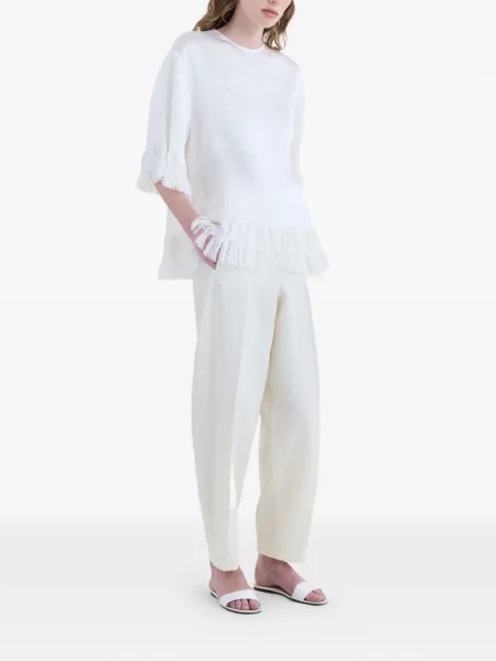 Pantaloni Fforme conici alb