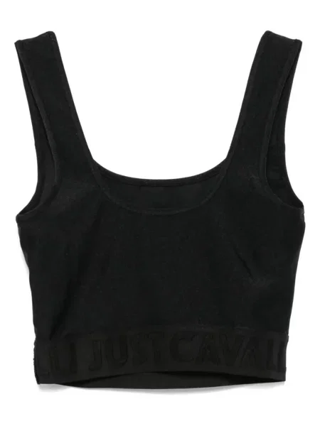 Palaidinė be rankovių Just Cavalli juoda