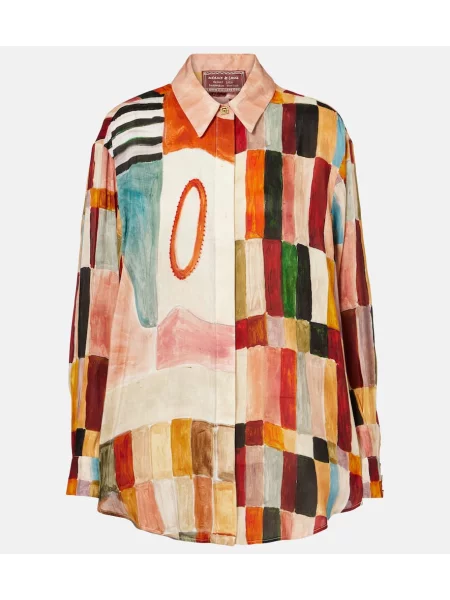 Cămașă Alemais de in cu imagine