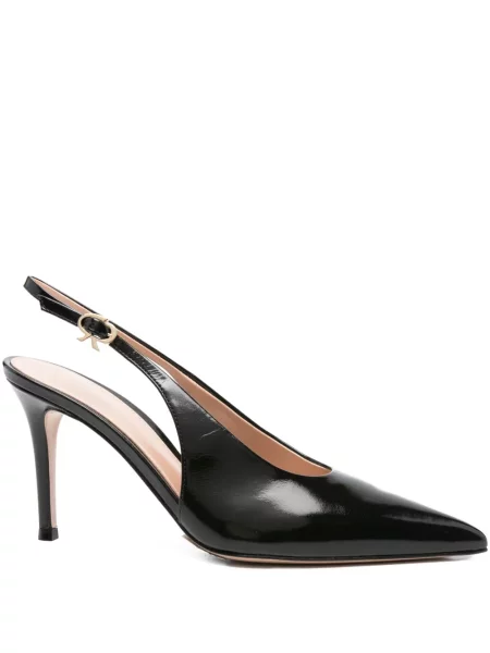 Pantofi cu toc Gianvito Rossi slingback negru