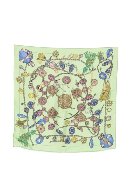 Fular Versace de mătase verde