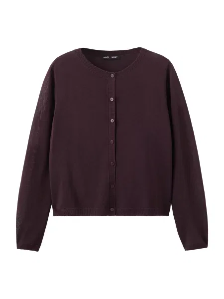 MANGO Geacă tricotată TENCY vin roșu