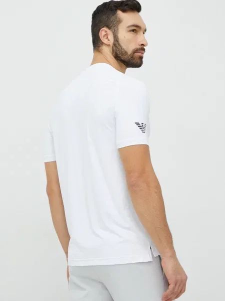 Однотонная футболка Ea7 Emporio Armani белая