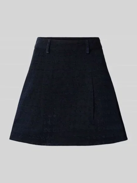 Spódnica mini z zakładkami w pasie model ‘VICKY’ Y.a.s granatowa