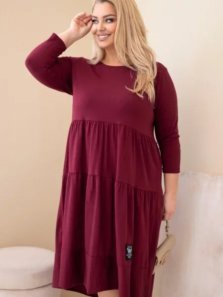 Rochie Kesi Włoski cu volane mari galben