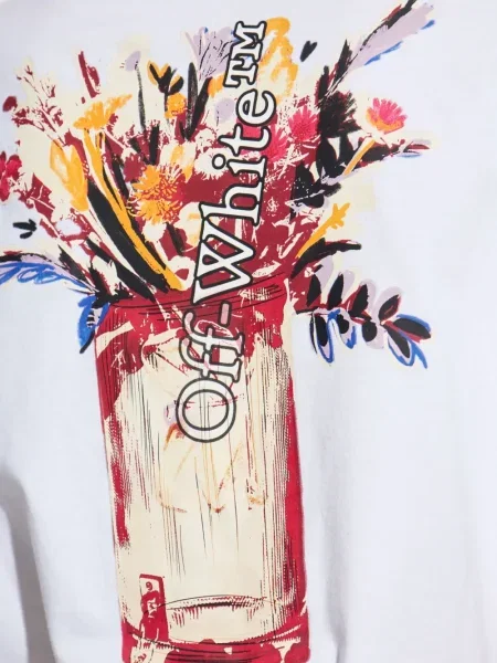 Tricou Off-white cu imagine alb