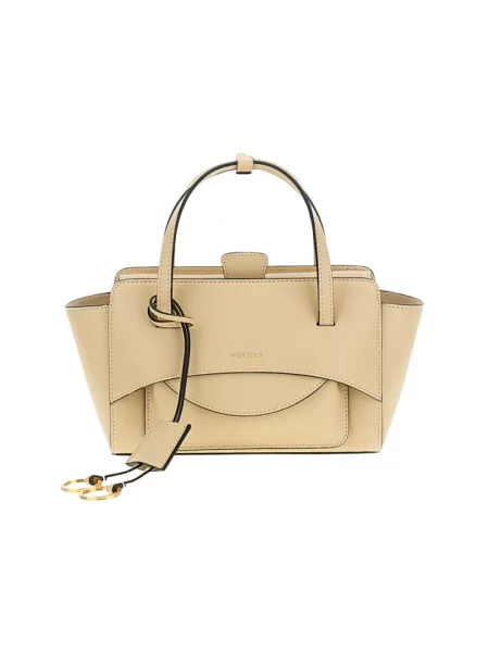 Torebka crossbody Hidesins skórzana beżowa