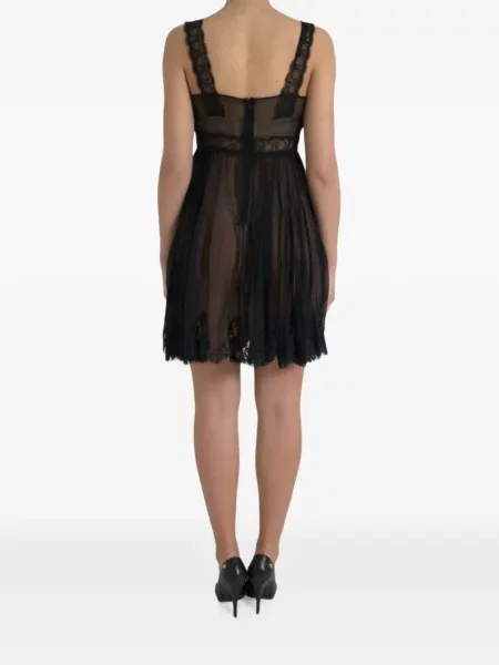 Rochie mini Dolce & Gabbana de mătase negru