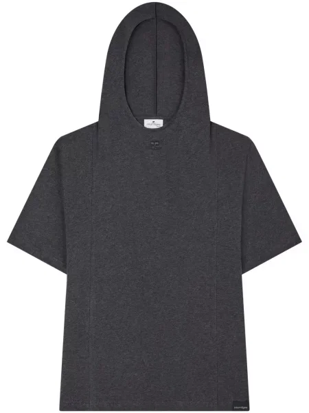 Tricou Courreges cu glugă gri