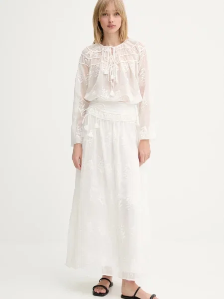 Блузка MUNTHE UZZA з аплікацією білий