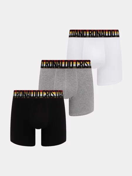 Cristiano Ronaldo boxerky pánske s bavlnou x WORLD CUP 26 sivá