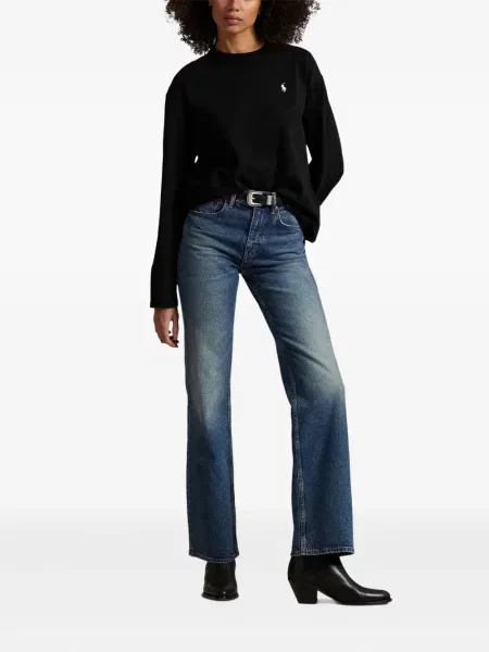 Satynowa koszula Polo Ralph Lauren w paski z nadrukiem brązowa