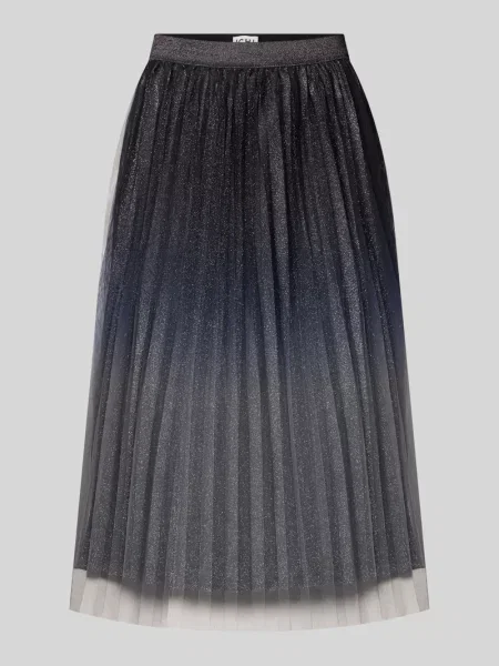 Spódnica midi z kontrafałdami model ‘NILPA’ Ichi czarna