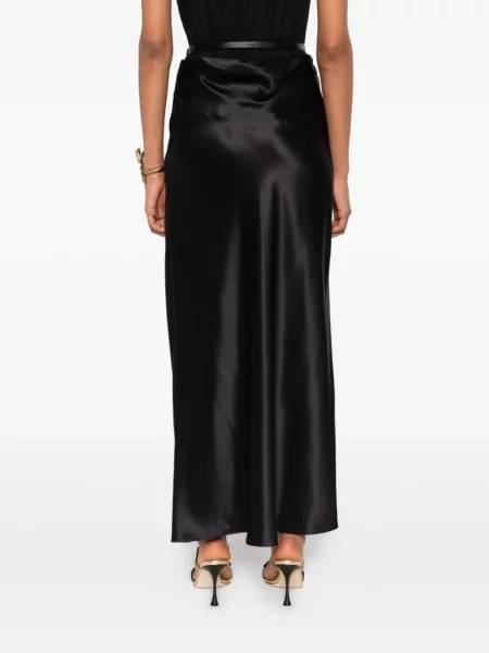 Fusta maxi Tom Ford de mătase negru