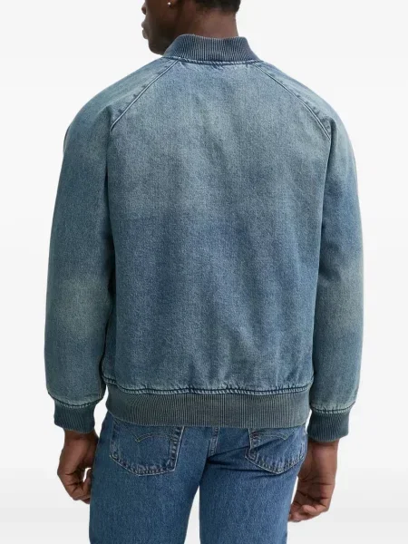 Proste jeansy Levi's 501 w paski ze stretchu dzwony niebieskie