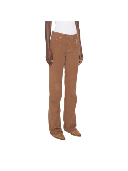 Jeansy straight leg Stella Mccartney brązowe