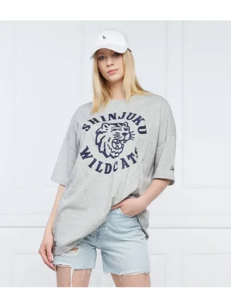 Superdry Tricou VINTAGE COLLEGIATE | Oversize fit gri