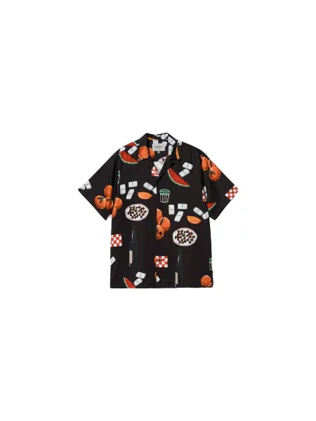 Carhartt WIP S/S Isis Maria Dinner Shirt Mężczyźni Koszula Carhartt WIP Size: L czarny