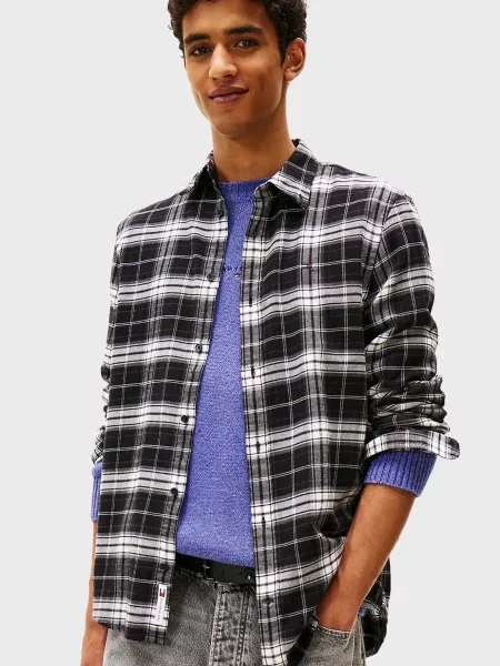 Картата фланелева сорочка Tommy Jeans