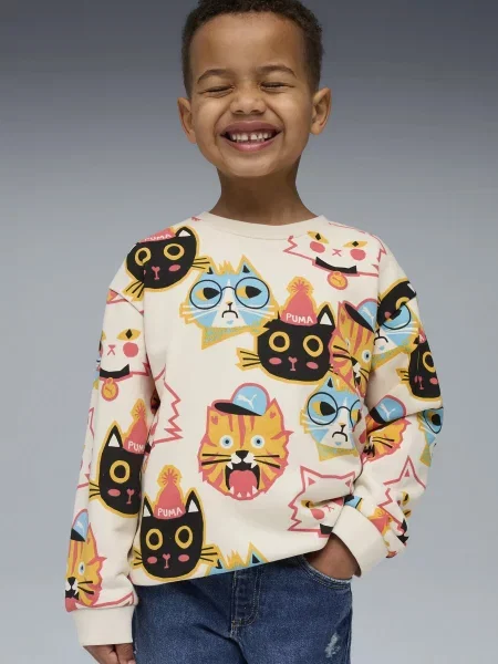 Переработанный лонгслив Puma бежевый