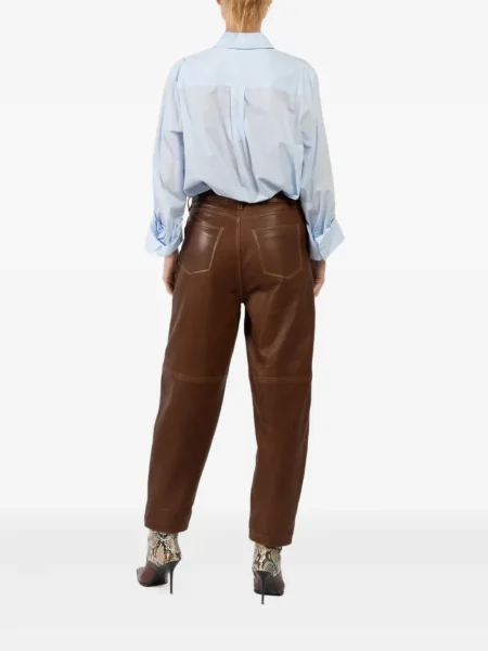 Pantaloni Simkhai din piele maro