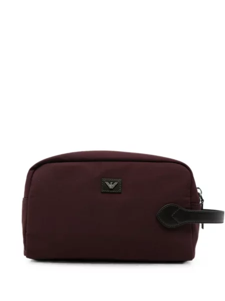 Geantă Emporio Armani cu autograf maro
