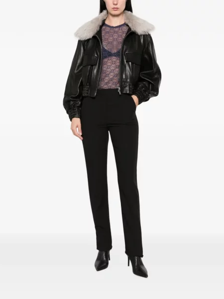 Pantaloni Patrizia Pepe cu autograf negru