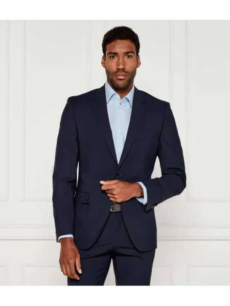 BOSS BLACK De lână sacou H-Huge-MM negru