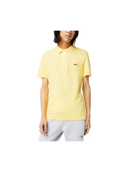Lacoste polo gładki żółty