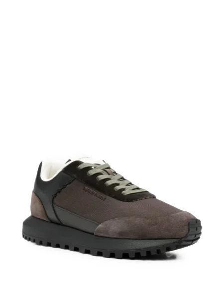 Sneakers Emporio Armani σουέντ καφέ