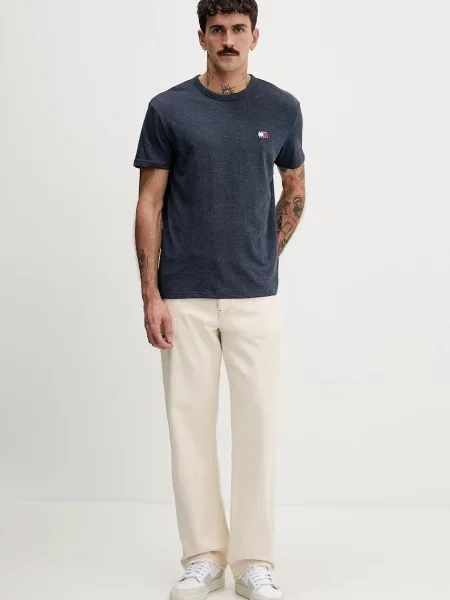 Kratka majica Tommy Jeans mornarsko modra