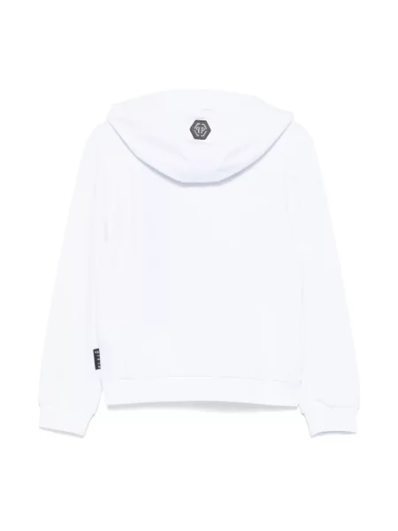 Bluza z kapturem dziecięca Philipp Plein biała