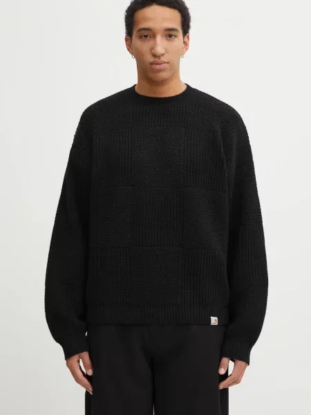 Carhartt WIP pulover din amestec de lână Bishop Sweater negru