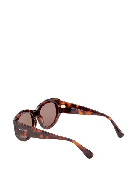 Ochelari de soare ovali Max Mara Eyewear maro