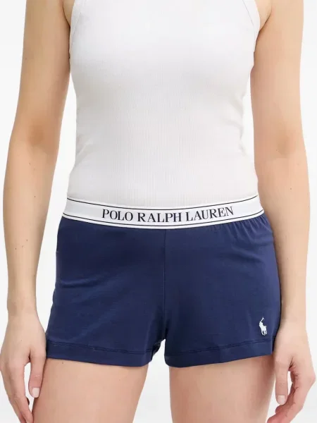 Su raišteliu šortai Polo Ralph Lauren su autografu mėlyna