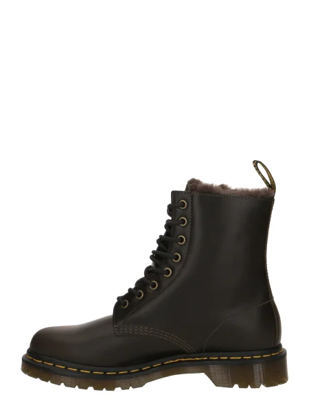 Dr. Martens Šnurovacie členkové čižmy Serena tmavohnedá hnedá