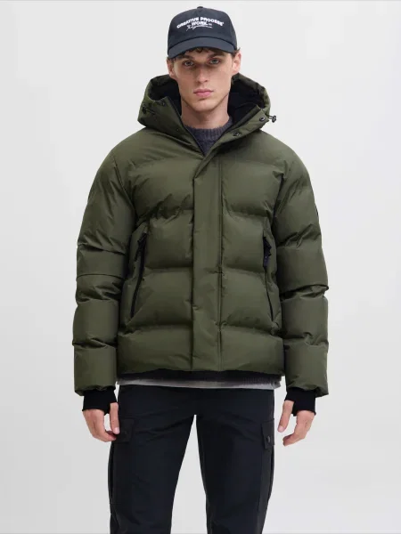 JACK & JONES Zimska jakna JCOFUSION temno zelena