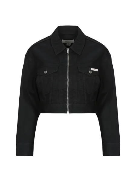 Kavbojke Calvin Klein Jeans obrezano črna