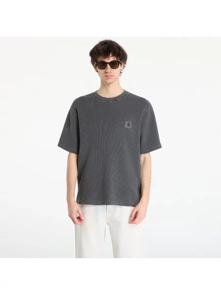 Tričko Carhartt WIP S/S Nelson Waffle T-Shirt UNISEX Black L černé