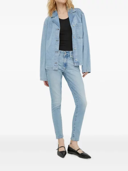 Карирани дънки straight leg Levi's® с шипове кафяво