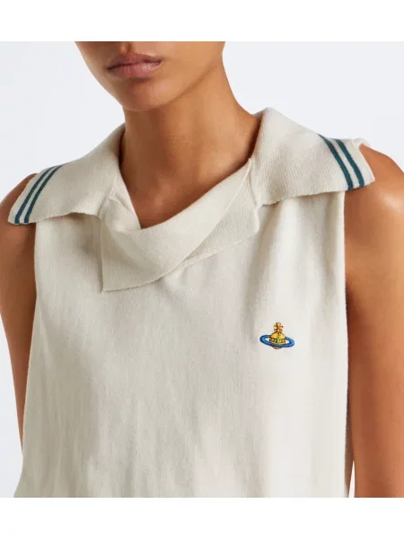 Polo majica Vivienne Westwood iz kašmirja bela