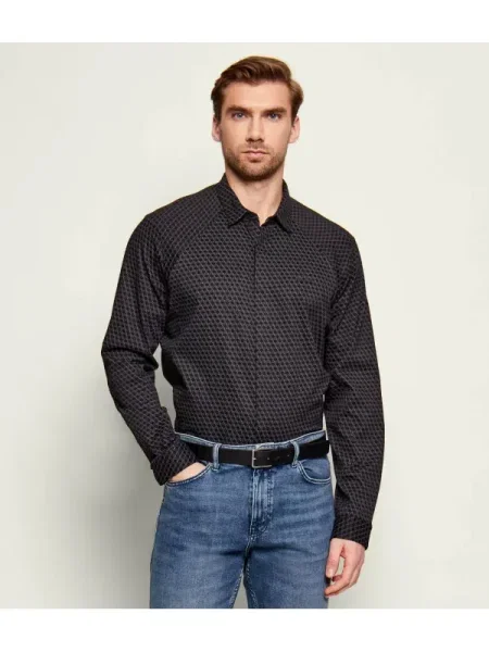 BOSS GREEN Cămașă ST_Excurse L | stretch negru